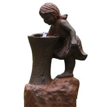 Girl At Water Fountain with LED